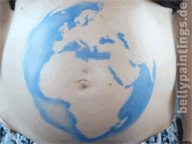 Babybauchbemalung für PETA