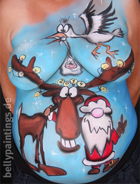 Bellypainting Weihnachten 2014