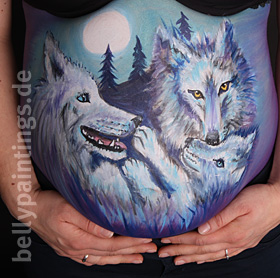 Babybauch Bemalung Krümelmonster