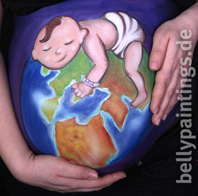 Bellypainting „Baby and Earth"