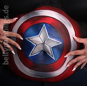 Bellypainting „Captain America"