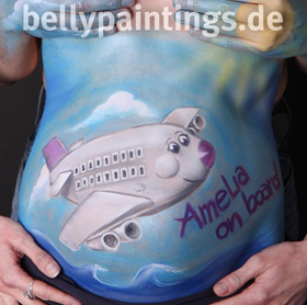 Bellypainting "Plane"