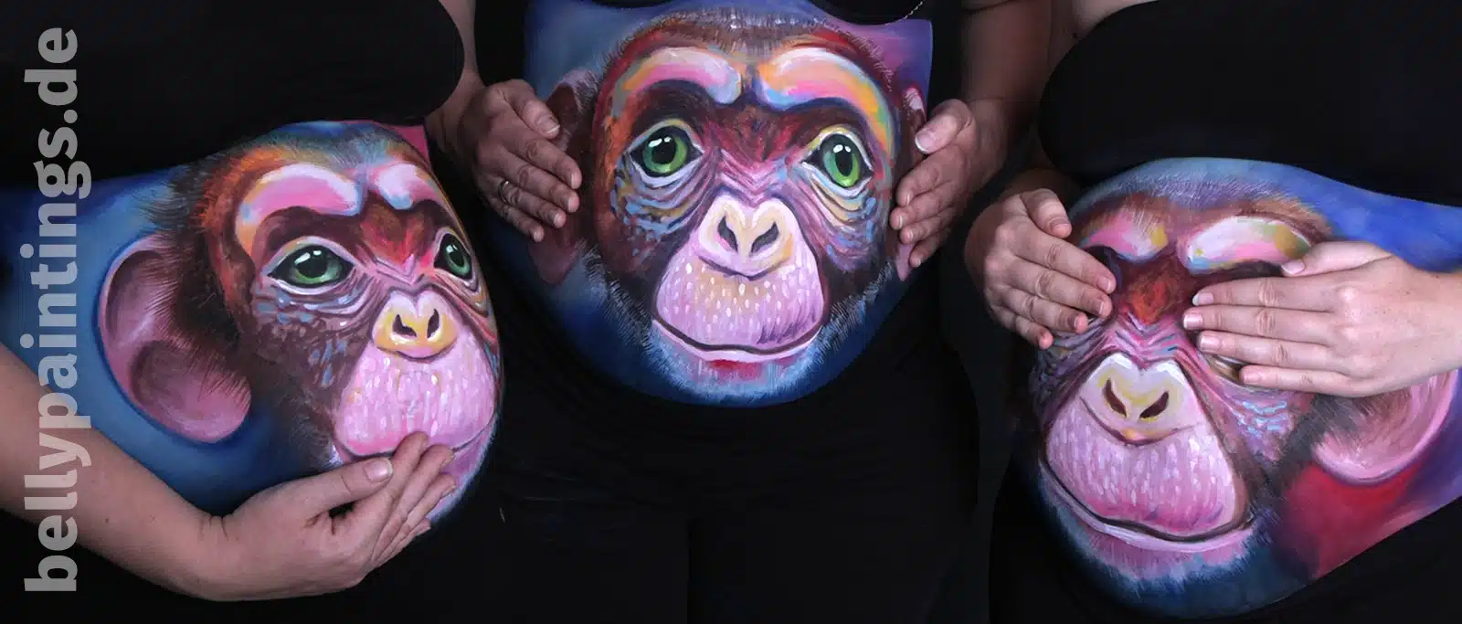 3 Babybauchbemalungen im Bellypainting-Studio